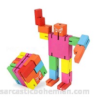 GRACEON Wooden Robot DIY Wood Adult Children's Educational Toys Creative Gift B07N17WBMD